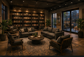 The salon and library