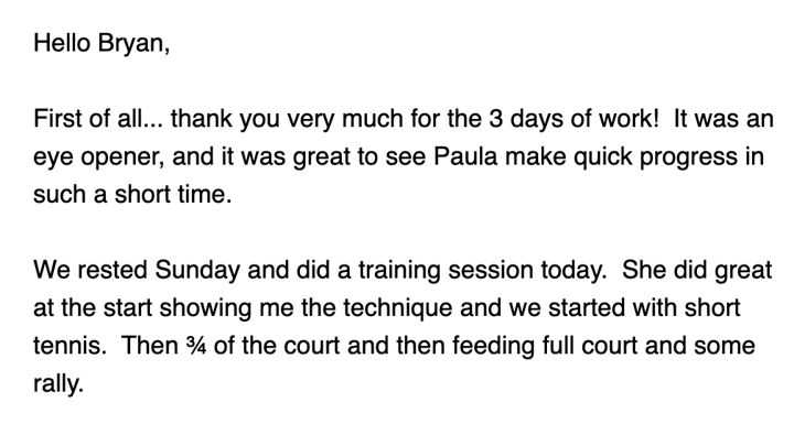 A message from someone I coached